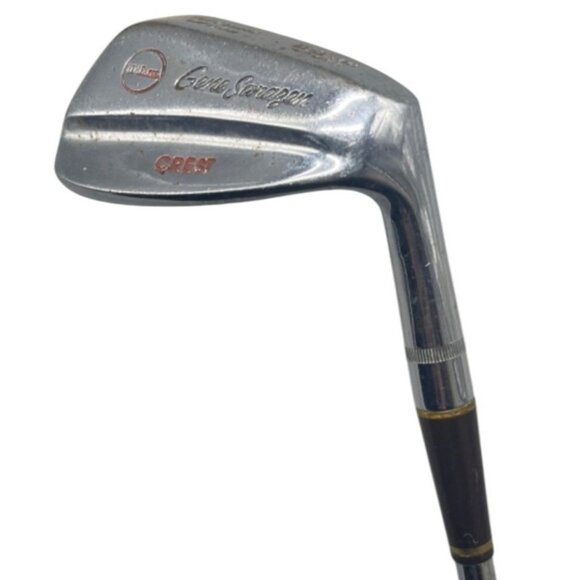 Vintage Gene Sarazen Crest Silver pitching wedge Iron Golf Club Reminder Grip - Picture 1 of 5